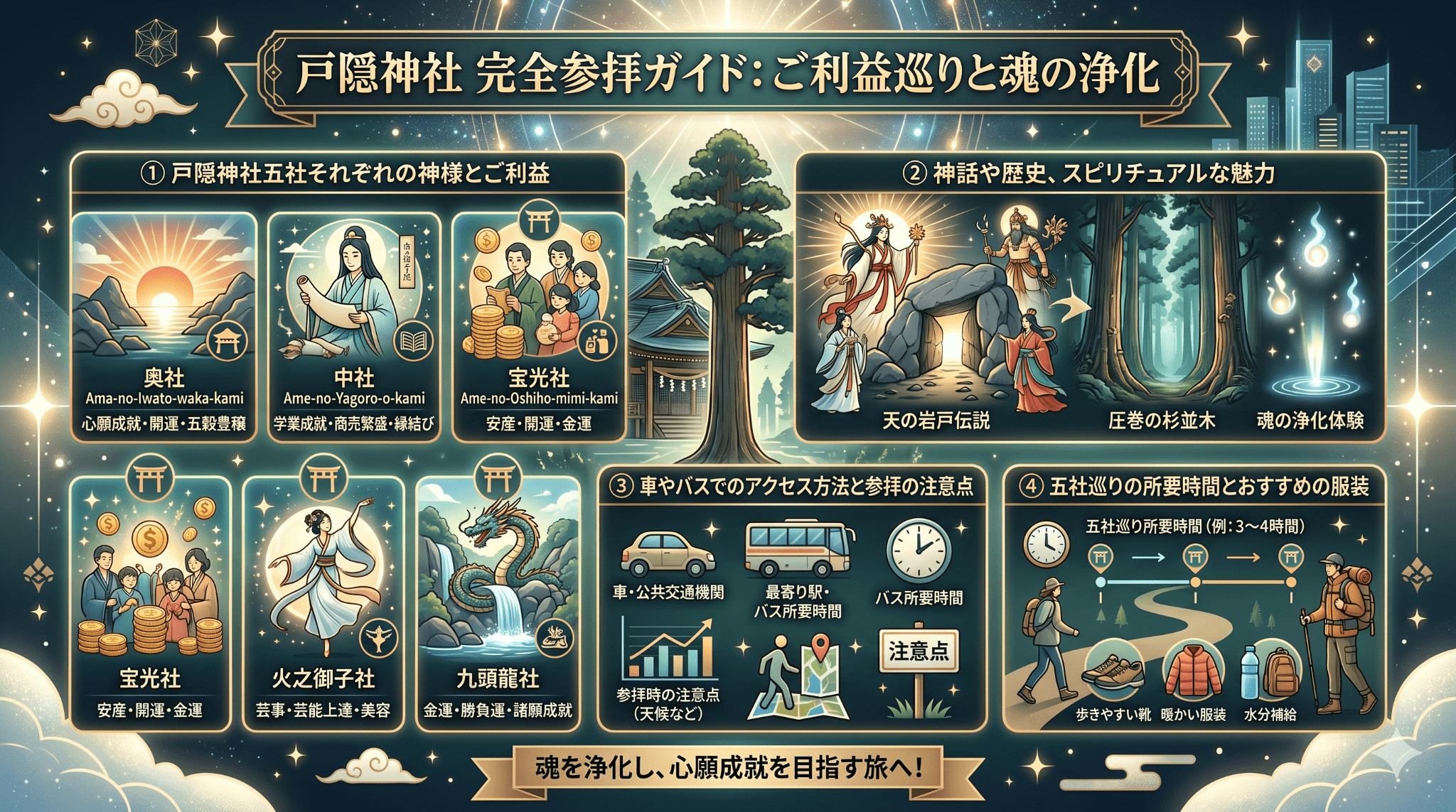 戸隠神社のご利益巡り完全ガイド！五社の神様とアクセス情報