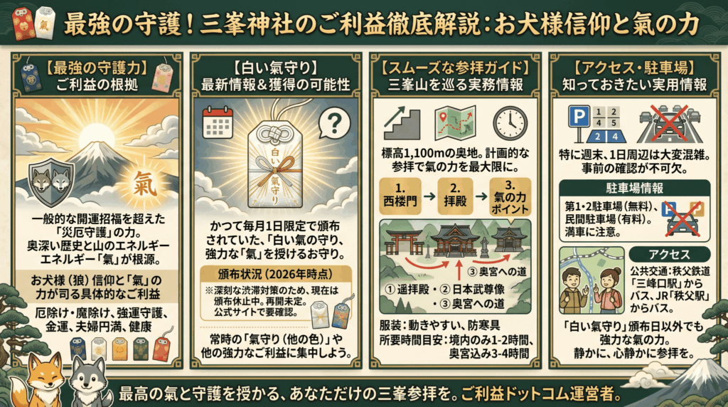 三峯神社のご利益は最強の守護！お犬様信仰と氣の力
