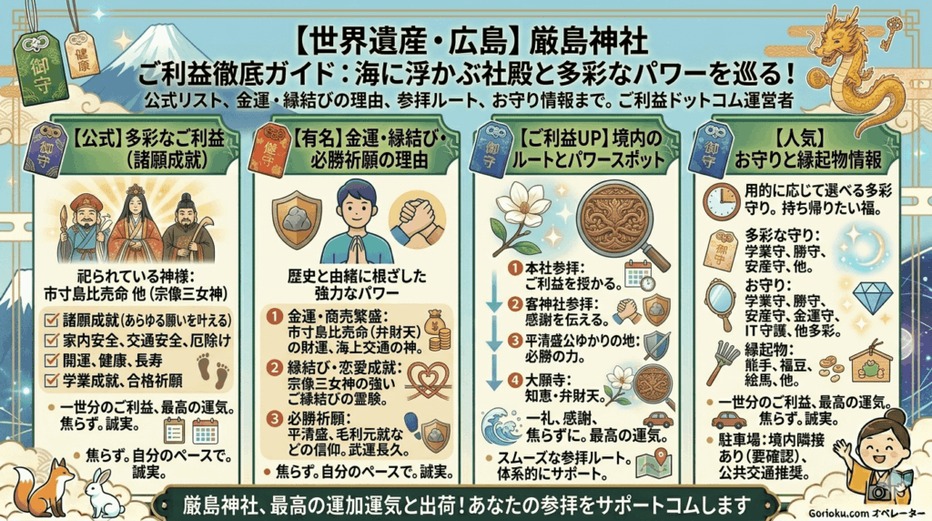 厳島神社のご利益を徹底解説！金運から縁結びまで