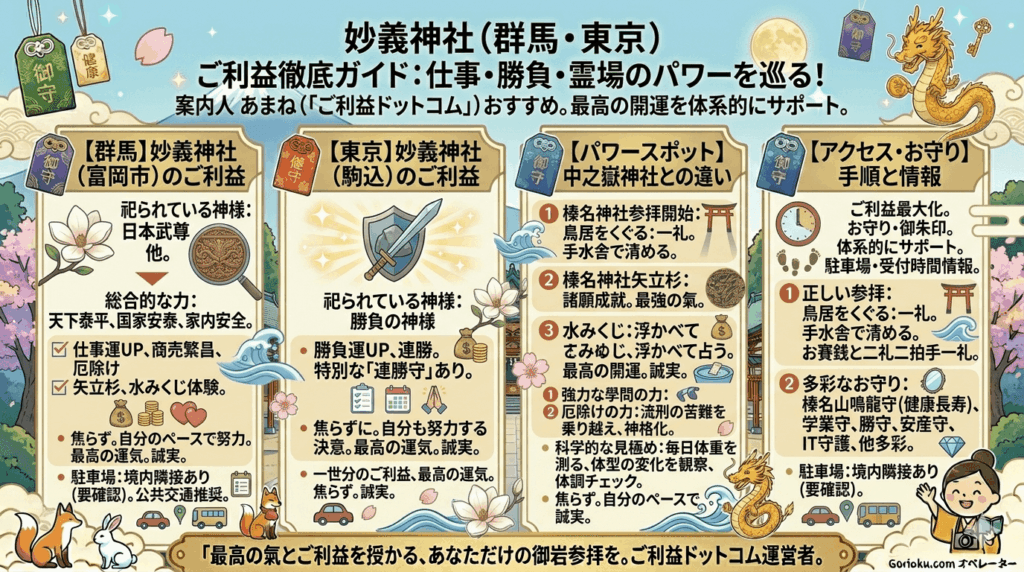 妙義神社のご利益は群馬と東京で違う？徹底ガイド