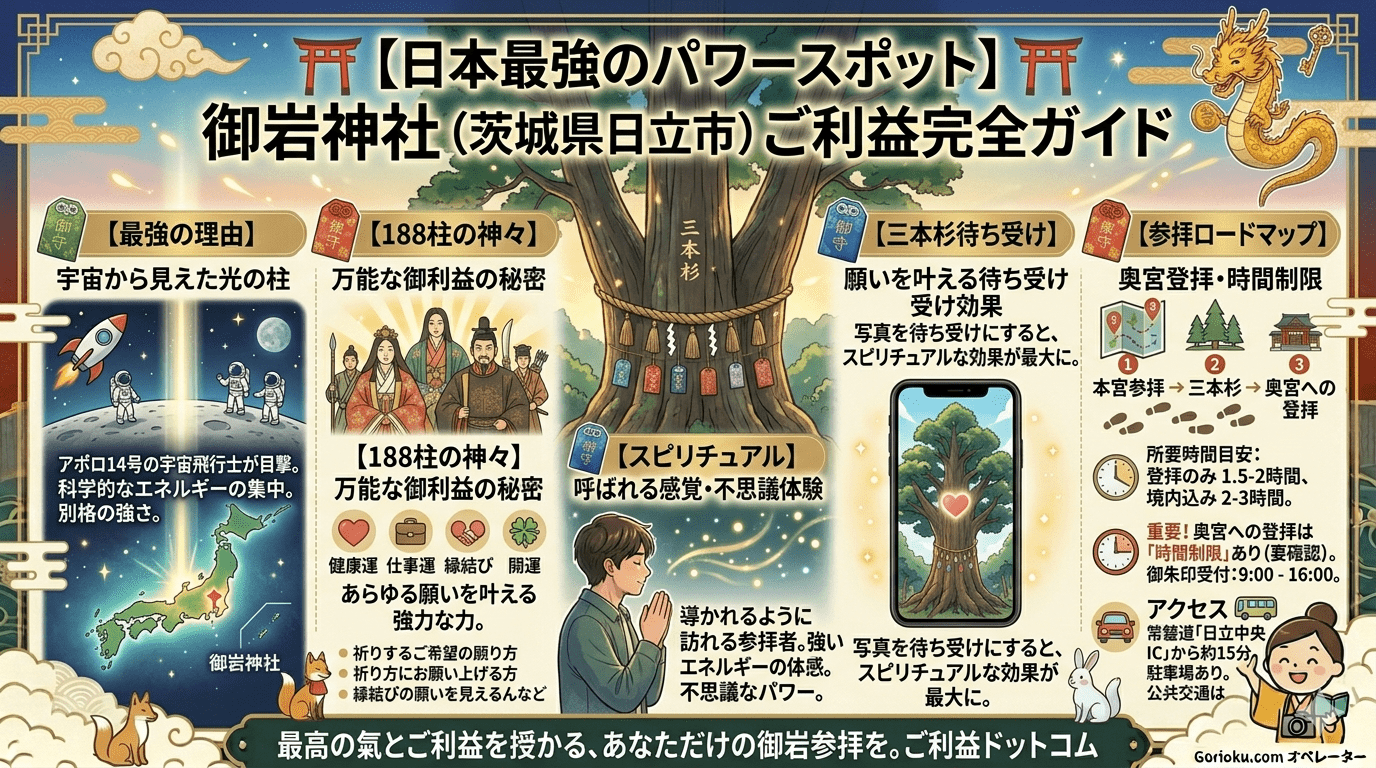 御岩神社のご利益は最強？宇宙の光と三本杉の秘密