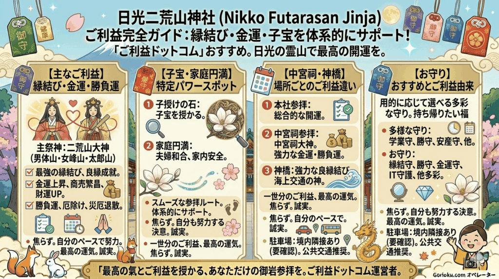 日光二荒山神社のご利益完全ガイド！縁結びから金運まで