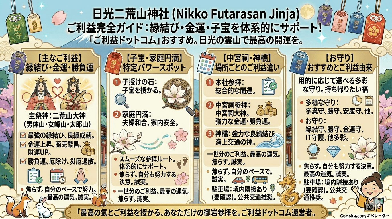 日光二荒山神社のご利益完全ガイド！縁結びから金運まで