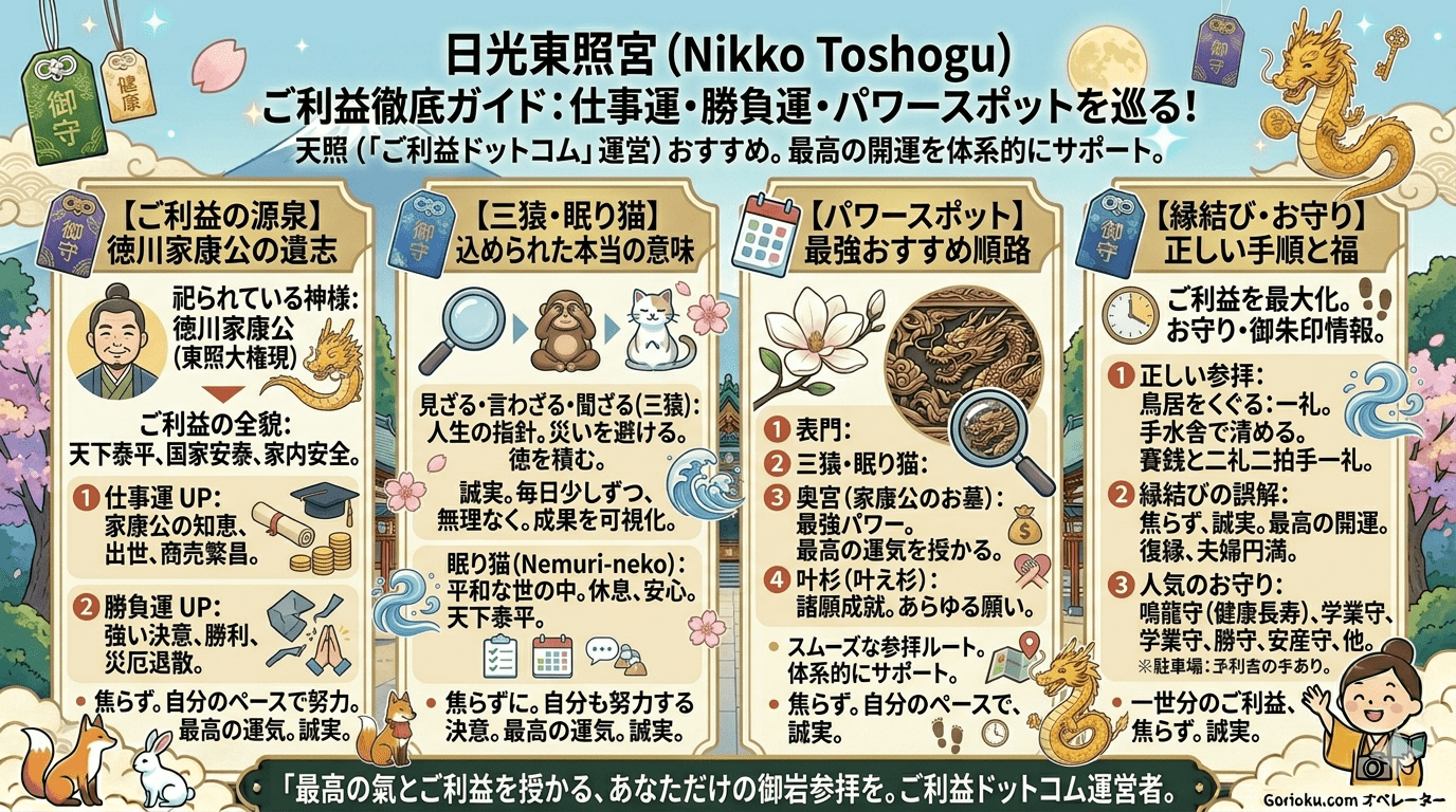 日光東照宮のご利益ガイド！仕事運から勝負運まで