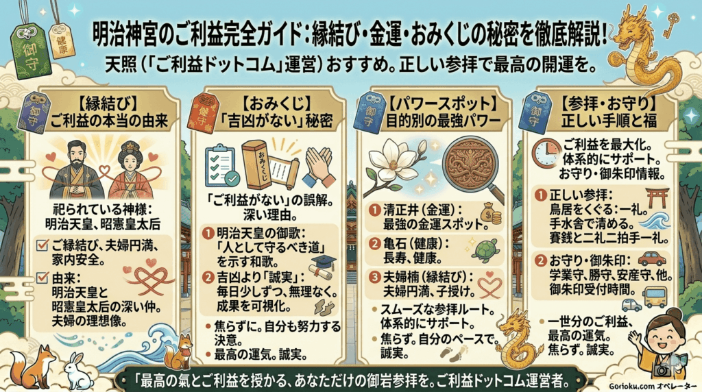 明治神宮のご利益は？縁結び・金運・おみくじの秘密
