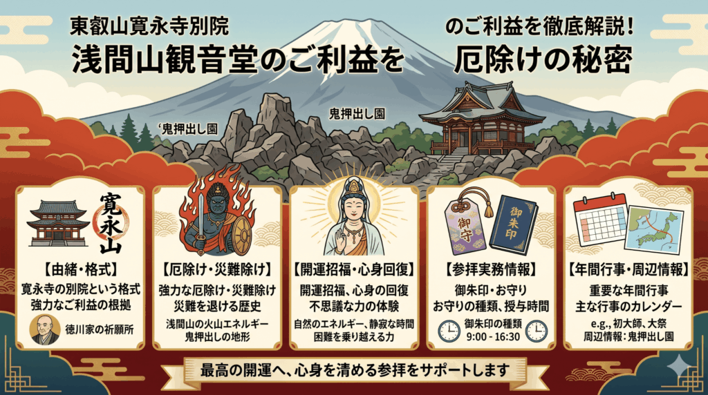 東叡山寛永寺別院 浅間山観音堂のご利益を徹底解説！厄除けの秘密