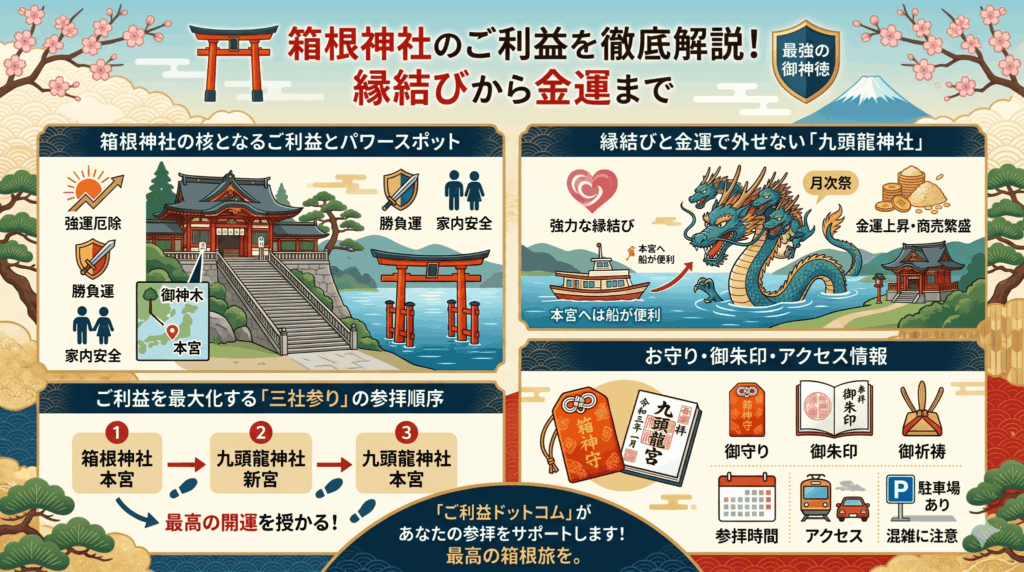 箱根神社のご利益を徹底解説！縁結びから金運まで