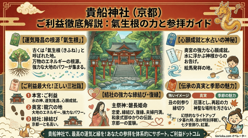 貴船神社（京都）のご利益は縁結びだけじゃない！水の神様がもたらす運気隆昌パワー