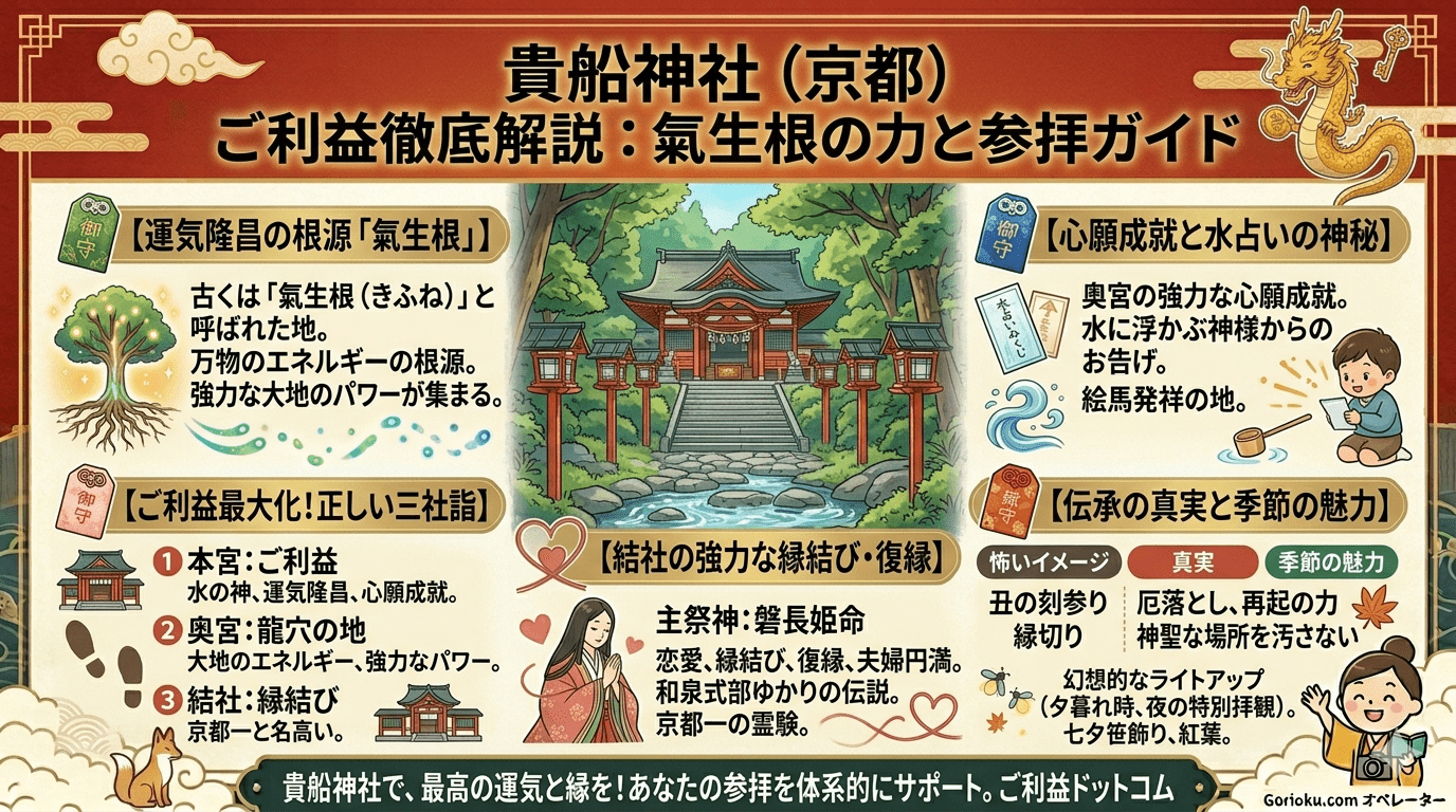 貴船神社（京都）のご利益は縁結びだけじゃない！水の神様がもたらす運気隆昌パワー