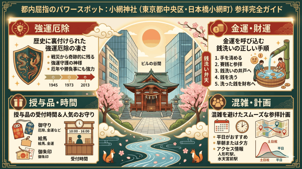 小網神社のご利益がすごい！強運厄除と銭洗いで金運アップ
