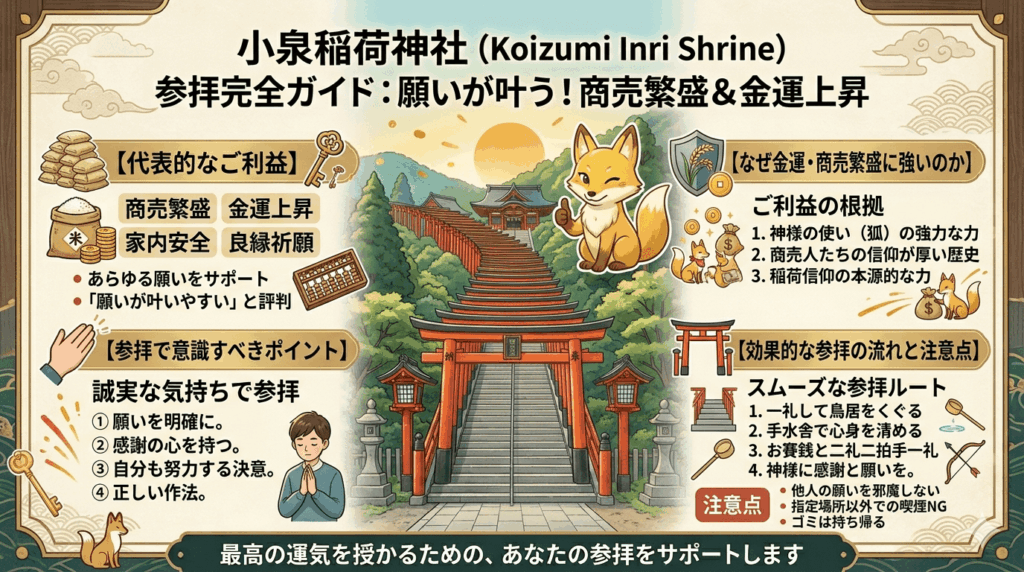 小泉稲荷神社のご利益とは？願いが叶うと話題のパワースポット解説