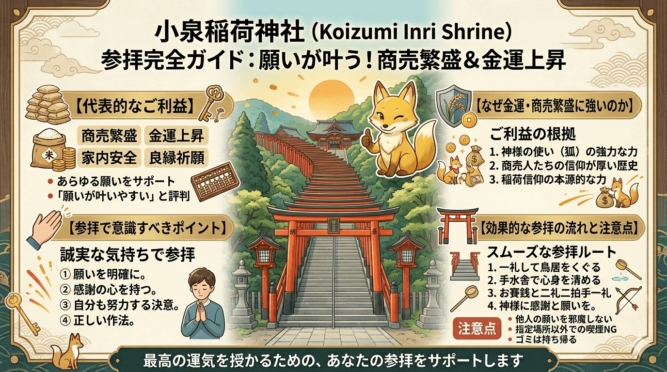 小泉稲荷神社のご利益とは？願いが叶うと話題のパワースポット解説