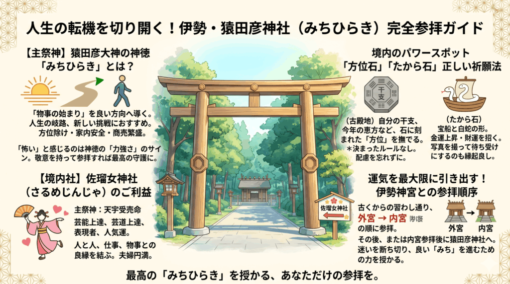 猿田彦神社のご利益で道を開く！伊勢のパワースポット完全版