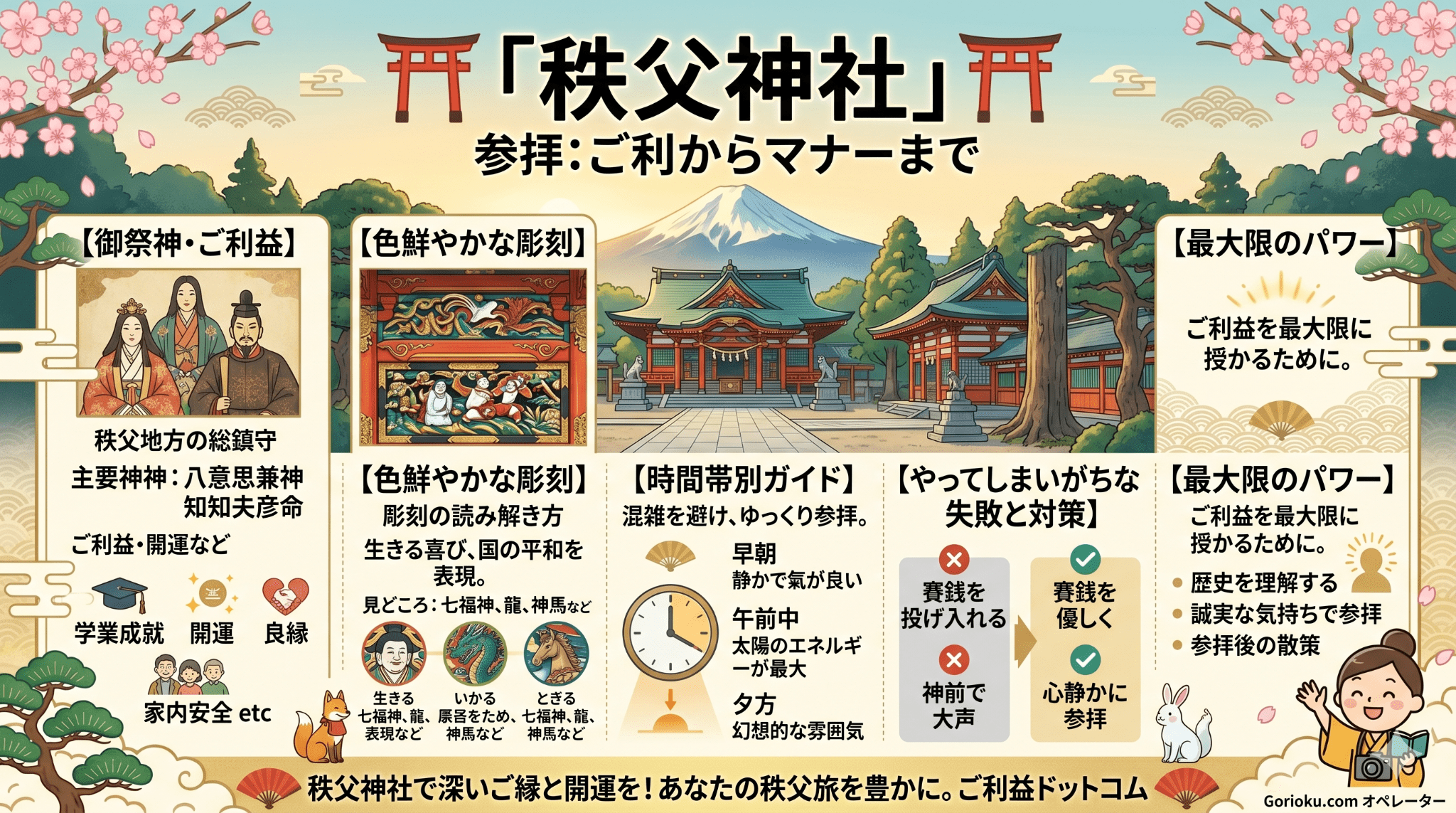 秩父神社のご利益は？運気アップの参拝法と見逃せない彫刻の秘密