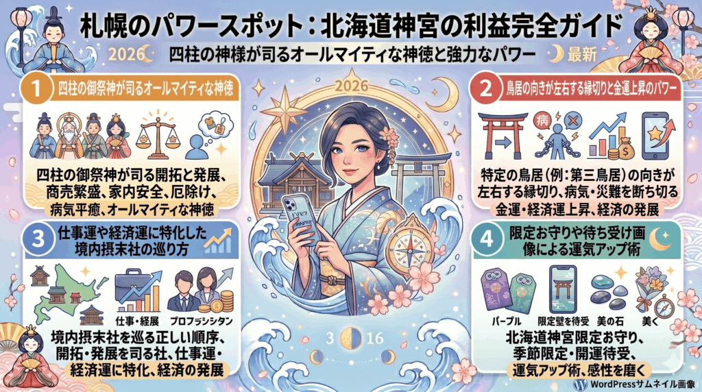 北海道神宮のご利益ガイド！金運・縁切り・縁結びの効果を徹底解説