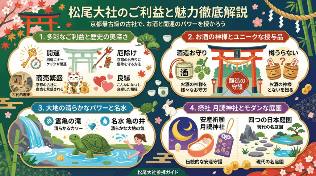 松尾大社のご利益と見どころ完全ガイド！安産やお守り情報も
