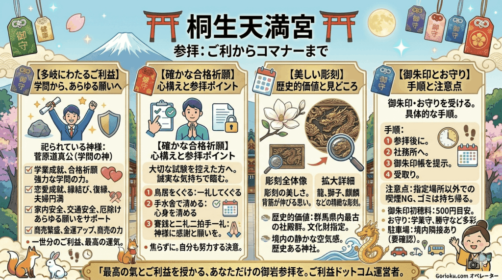 桐生天満宮のご利益を徹底解説！合格祈願や御朱印の魅力も紹介