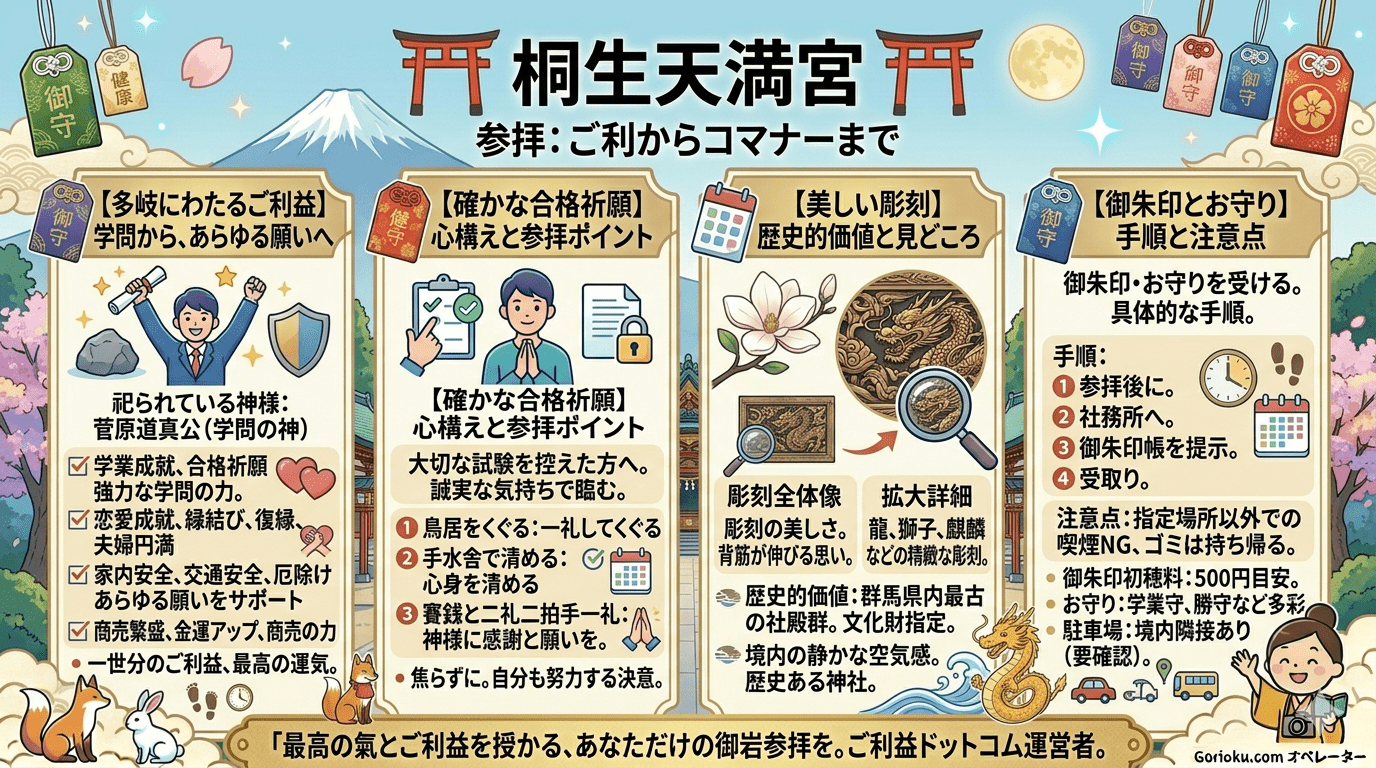 桐生天満宮のご利益を徹底解説！合格祈願や御朱印の魅力も紹介