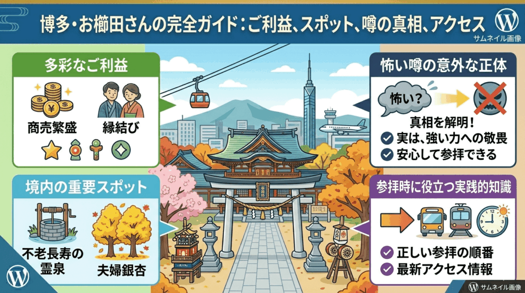 櫛田神社のご利益と正しい参拝方法は？噂やアクセスも徹底ガイド
