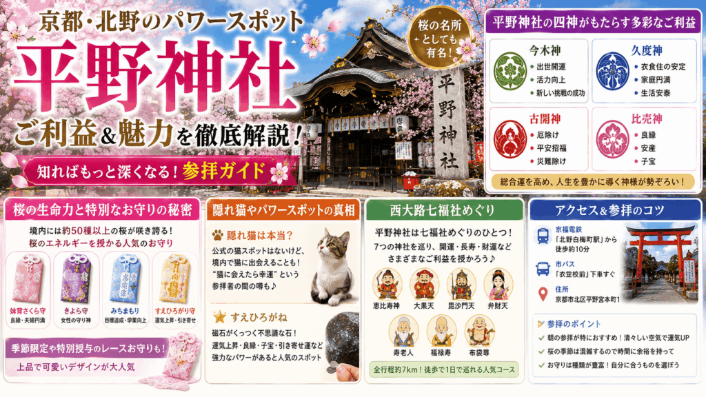 平野神社のご利益を徹底解剖！歴史や桜、お守りの秘密